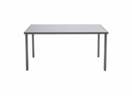 Dallas kovový stůl 150 x 90 cm se skleněnou deskou šedou