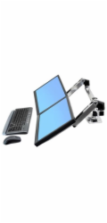 ERGOTRONLX&nbsp;SIDE&nbsp;BY&nbsp;SIDE&nbsp;DUAL&nbsp;ARM,&nbsp;Polished&nbsp;Aluminum,&nbsp;stojan&nbsp;stolní&nbsp;pro&nbsp;2LCD&nbsp;max&nbsp;24"