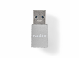 Nedis CCGB60925GY - USB-C Adaptér| USB 3.2 Gen 1 | USB-A Zástrčka | USB-C™ Zásuvka | 5 Gbps | Kulatý | Poniklované 