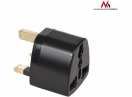 Adapter EU socket to UK plug Maclean  black  MCE154