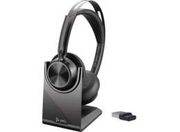 POLY Voyager Focus 2 UC Headset Wired & Wireless Head-band Office/Call center USB Type-A Bluetooth Charging stand Black