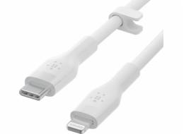 BoostCharge USB-C to Lightning kabel, silikon, 2m, bílý