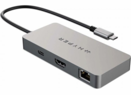 HyperDrive Koncentrator Hyper 5-Port USB-C HUB, 4K HDMI, 2x USB-A, USB-C DP, Gigabit Ethernet HDMB2