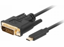 Lanberg USB-C(M)->DVI-D(24+1)(M) kabel 1,8m černá  