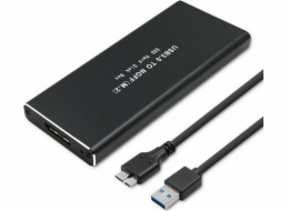 Qoltec 51854 Kryt pevného disku M.2 SATA SSD NGFF | USB 3.0