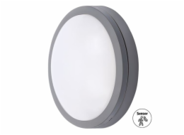 Solight LED venkovní osvětlení se senzorem Siena, šedé, 20W, 1500lm, 4000K, IP54, 23cm - WO781-G-M