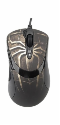 A4tech XL-747H, herní myš, ANTI-VIBRATE, 3600DPI, motiv pavouk hnědý