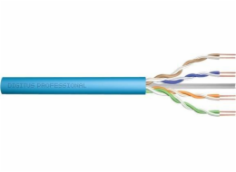 DIGITUS CAT 6A U-UTP installation cable, 500 MHz Dca (EN 50575), AWG 23/1, 500 m drum, sx, blue