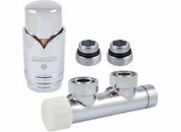Schlosser Duo-Plex Set 3/4 x M22 x 1,5 mm úhlový chrome + nypel 2 ks (612100007)