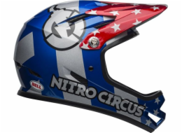 Bell Full Face Sanction Nitro Circus Gloss Silver Blue Red. S (52–54 cm) (BEL-7102821)