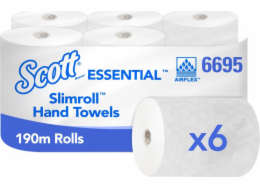 Kimberly -Clark Kimberly -Clark Scott Slimroll - Papírové ručníky v roli, bílé, 6 válců - 190 m.