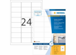 Herma Outdoor fóliové etikety odolné povětrnostním vlivům A4, 63,5 x 33,9 mm, bílé, extrémně pevná přilnavost, roztažitelné - 9537