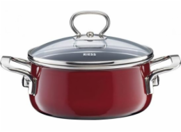 Riess hrnec Riess, nízký s poklicí, 16cm Rosso