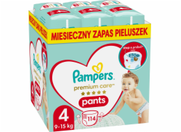 PAMPERS PANES PANS PREMIUM PARES 4, 9-15 KG, 114 PC.