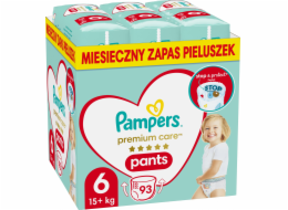 PAMPERS PANES PANS PREMIUM PARES 6, 15+ KG, 93 PC.
