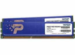 Patriot DDR3 2x8GB podpis 1600 MHz PSD316G1600KH