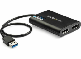 Adaptér USB StartEch USB je duální adaptér DP 4K 60Hz/.