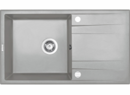 Dřez Deante SINK. ERIDAN ŠEDÁ METALICKÁ ŽULA 1K Z/R 860x500x190 + ÚSPORA MÍSTA