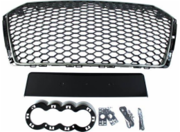 MTuning_F GRILL AUDI A4 B9 RS-STYLE SATÉNOVÁ ČERNÁ (2016+) PDC
