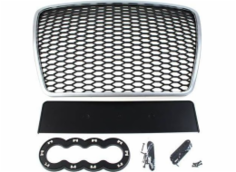 MTUNING_F GRILL AUDI A6 C6 RS Style Matt Silver-Black (09-11)