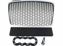 MTuning_F GRILL AUDI A4 B7 RS-STYLE STŘÍBRNO-ČERNÁ (04-08)