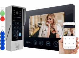 Eura Video-Intercom Eura VDP-90A3 Delta+ Black 7   , Full HD, WiFi, 2 vstupy, šifry, čtenáře blízkost, AHD, Tuya