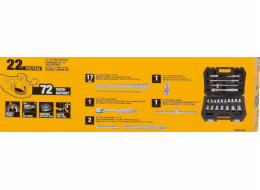 Dewalt 22 ks. Sada 1/2 zásuvek