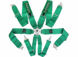 MTuning_F Sportovní opasky 6p 3 Green - Takata Replica postroj