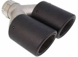 MTuning Dvojitá koncovka tlumiče výfuku 2x101mm vstup 63mm Carbon L