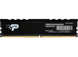 Patriot Signature Premium 16GB 5600 MHz černá DDR5 CL46 NON-ECC Unbuffered 1.2V PSP516G560081H1 PATRIOT Signature Premium 16GB DDR5 5600MT/s / DIMM / CL46 / 1,1V