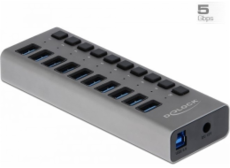 Hub USB Delock Delock Externer Supeed USB Hub MIT 10 Ports + Schalter