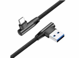 Gembird kábel nabíjací USB-C (M) na USB 2.0 (M), pravouhlé konektory, opletený, 1m, džínsovina