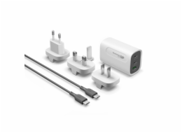 GP GaN USB QuickChargeAdapter PD 2xUSB-C & 1xUSB-A white  65W