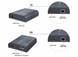 PREMIUMCORD HDMI KVM extender s USB na 120m přes jeden kabel Cat5/6, bez zpoždění