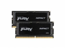 Kingston FURY Impact - DDR5 - sada - 32 GB: 2 x 16 GB - SO-DIMM 262 pinů - 3000 MHz / PC5-48000 - CL38 - 1.35 V - bez vyrovnávací paměti - on-die ECC - černá