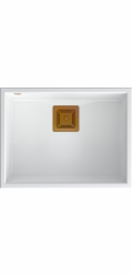 Dřez Quadron DAVID 50 GraniteQ bílá/měděné prvky