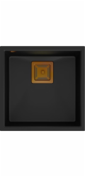 Quadron DAVID 40 GraniteQ čistý uhlíkový dřez/měděné prvky