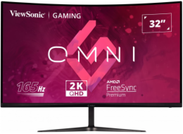 ViewSonic VX3218C-2K OMNI /32" prohnutý/VA/16:9/2560x1440 / 165Hz/ 1ms/ 250cd/m2 / Freesync premium /2xHDMI /DP / Repro