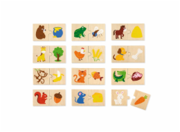 Dřevěné puzzle Viga Krmení zvířátek