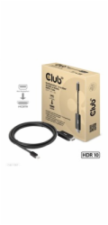Club3D kabel miniDP 1.4 na HDMI, 4K120Hz nebo 8K60Hz HDR10+, M/M, 1.8m