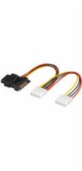 PREMIUMCORD Kabel SATA napájecí (Y) redukce -> 3x Molex 5,25" (16cm, rozdvojka)