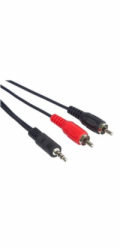 PremiumCord kabel Jack 3.5mm - 2xCINCH, M/M, 1,5m