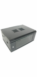 XtendLan 19" nástěnný rozvaděč 4U 600x450, nosnost 60 kg, skleněné dveře, svařovaný, černý