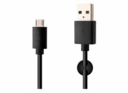 FIXED datový a nabíjecí kabel, USB-A -> micro USB, 20 W, délka 1 m, černá