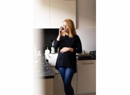 Těhotenská a kojící tunika Mommy milk & love černá