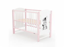 Dětská postýlka New Baby ELSA Zebra bílo-růžová