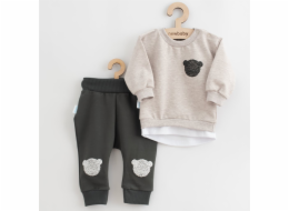 Kojenecká souprava tričko a tepláčky New Baby Brave Bear ABS béžová Vel.56 (0-3m)