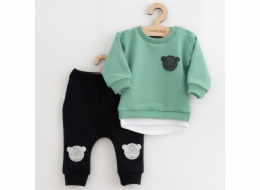 Kojenecká souprava tričko a tepláčky New Baby Brave Bear ABS zelená