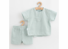 Kojenecká mušelínová soupravička New Baby Soft dress mátová