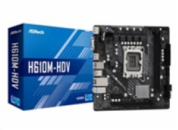 ASRock MB Sc LGA1700 H610M-HDV, Intel H610, 2xDDR4, 1xDP, 1xHDMI, 1xVGA, mATX